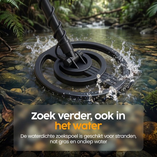 Infinity Goods Metaaldetector Pro - Volwassenen & Kinderen - Complete Set - Waterdichte Zoekspoel - Verstelbaar - Professioneel