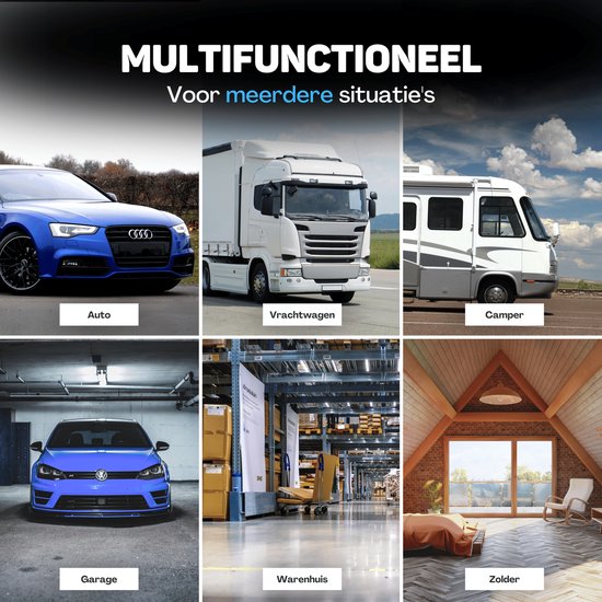 Vulpes Goods® Verjager - Marterverjager - Ongedierteverjager - Multifunctionele Set Binnen & Buiten - Batterijen, 12V & Auto accu - Marters, Muizen & Ratten - Steenmarter Verjager PRO - Incl. Batterijen