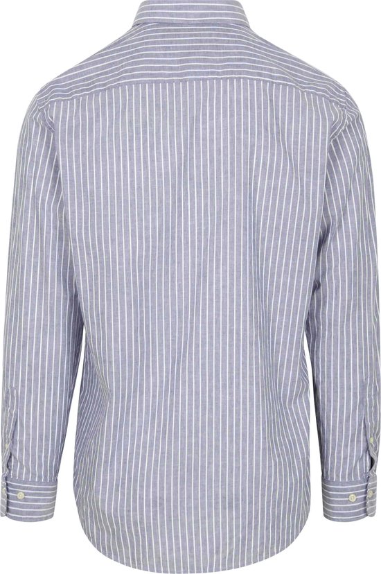 McGregor Overhemd Cotton Linen Strepen Indigo - Maat XL - Heren