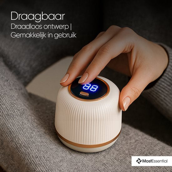 MostEssential Premium Elektrische Pluizenverwijderaar LR06 – Pluizentondeuse - USB-C Snellaadfunctie - Draadloos - Classic Edition