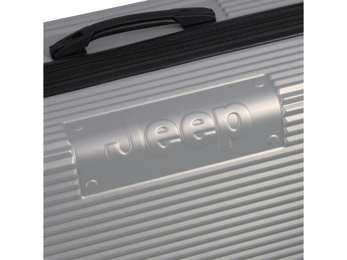 Jeep Trolley Koffer - Uitbreidbaar - maat L - Silver 76 cm