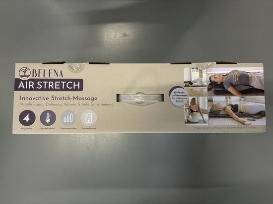 Belena Air Stretch - Lumbar & Yoga massagemat - full body massagemat met warmtefunctie - massage - rekken & strekken - 4 programma's - 3 intensiteitsniveaus - incl. afstandsbediening