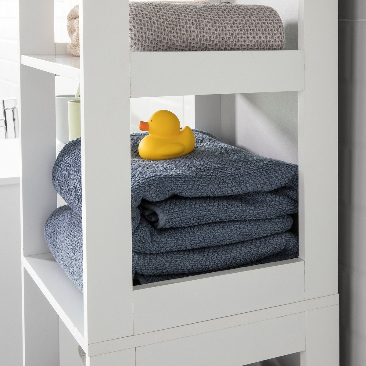 SoBuy BZR14-W  Badkamermeubel met 5 Planken - Wit - 30x139x30 cm