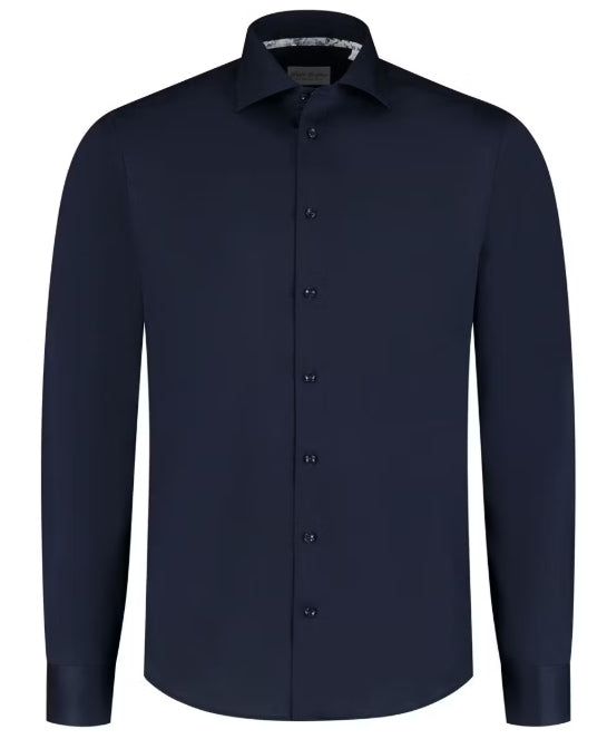 Boston Brothers - Business Shirt LS - Non Iron - Heren - Navy - Maat 39