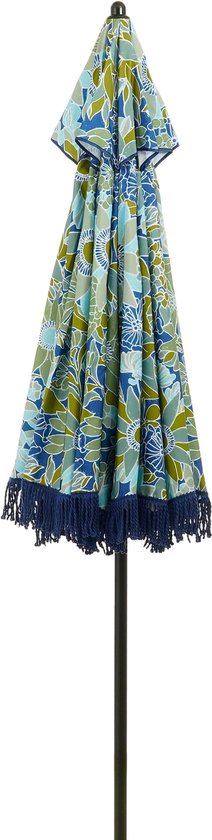 Mica Decorations Bloem Parasol - H238 x Ø220 cm - Blauw