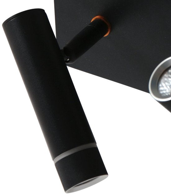 Wandlamp Steinhauer Volari 4713ZW zwart 2-lichts, kunststof en metaal, draaibaar en kantelbaar, moderne binnenverlichting met dimbare LED-modules