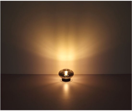 Plafondlamp SHAUN ø18CM E27 Matt zwart 1-Lichts Smoked