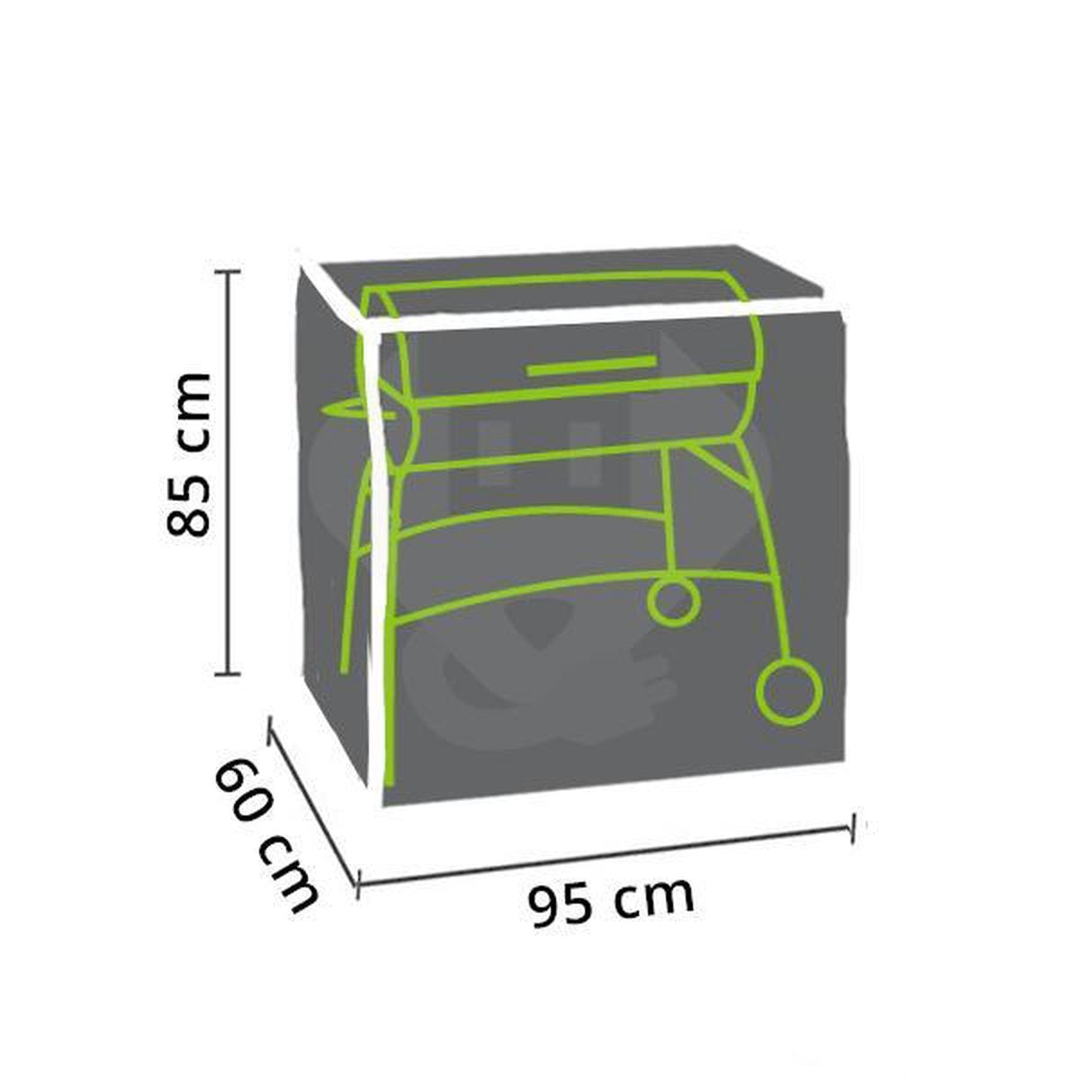 Pro Garden Barbecue Beschermhoes - Cilindervormige BBQ - 95x60cm - Waterafstotend - Weerbestendig