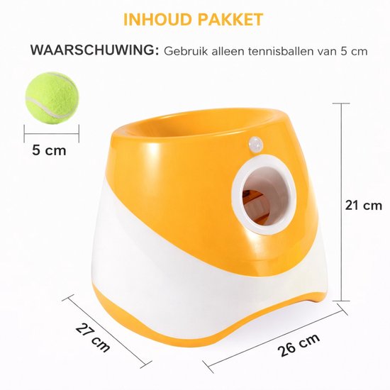 Ceruzo Ballenwerper Hond – Automatisch – 6 Ballen – 3 Afstanden -Oplaadbaar