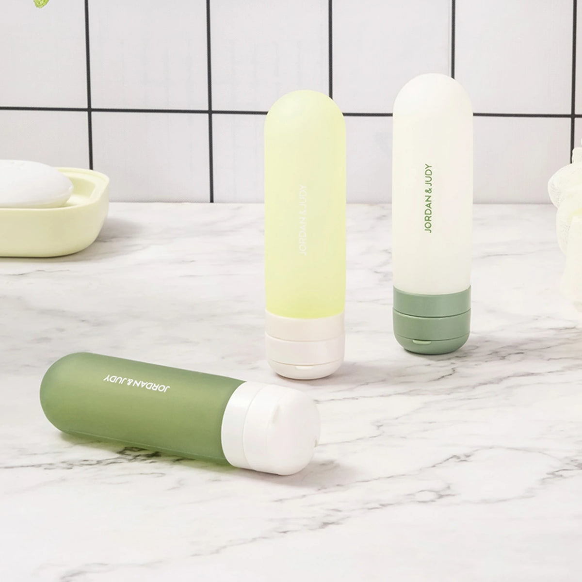 JORDAN&JUDY Reis Navulflessen Siliconen - 50 ml - Herbruikbaar, Lekvrij