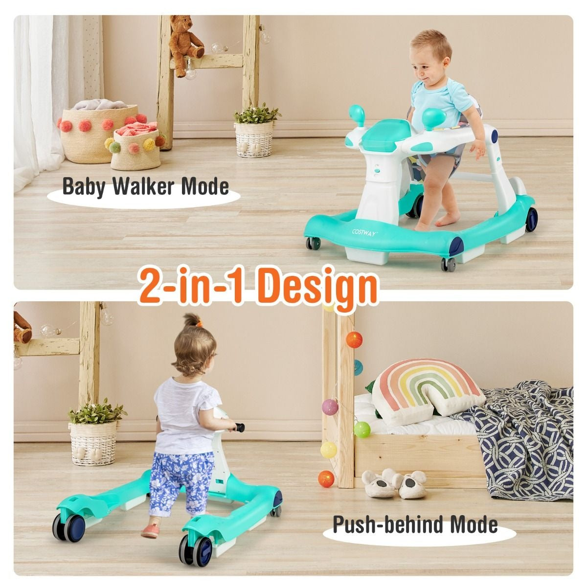 Coast Baby Loopfiets met Muziek - Zwart - 6-18 Maanden