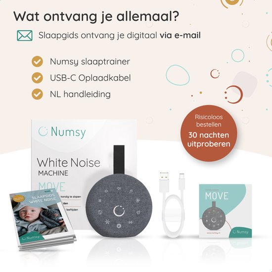 Numsy - Move White Noise Machine Baby - Witte Ruis Machine