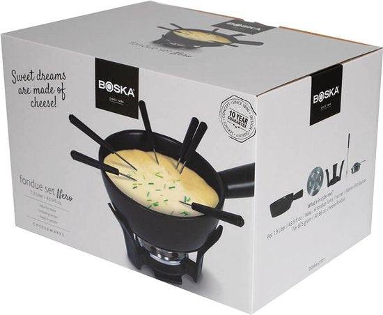 Boska Fondueset Nero - Kaasfondueset - Zwart - 1,3 L - Voor 875 gram Kaasfondue