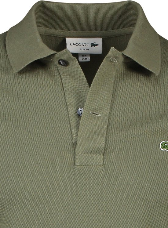 Lacoste 1hp3 Heren S/s Polo 12 Polo's & T-shirts Heren - Polo shirt - Olijf - Maat XS