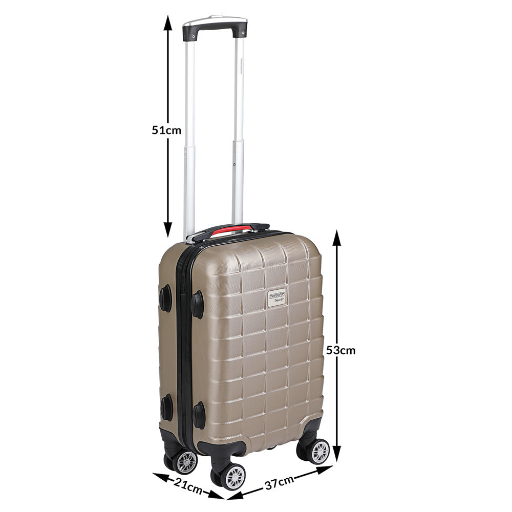 Monzana Exopack Hardcase Koffer - Champagne 53x37x21 cm
