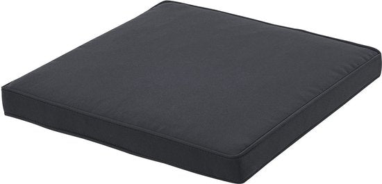 2 Stuks Tuinstoel Kastos met touwgaas - Zwart - Incl. Zitkussen