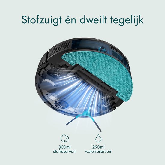 Bloomfold Robotstofzuiger met Dweilfunctie & Leegstation - 19.000Pa Zuigkracht – LiDAR Navigatie - 180 minuten - Slimme AI Robot Stofzuiger - Geschikt voor Huisdierhaar
