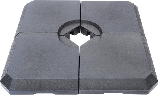 PimXL Parasoltegels Vulbaar - voor kruisvoet van een zweefparasol - 4x20kg - vulbaar met water of zand