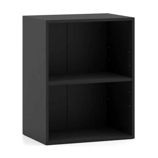 Coast Boekenkast met 2 Open Vakken – Verstelbare Plank – 42 x 29,5 x 53,5 cm – Zwart