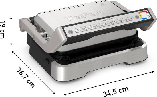 Tefal OptiGrill 4in1 GC774D - Intelligente Contactgrill - Inclusief Bakschaal - 9 Automatische programma's - Gaarheidsindicator - 2100W