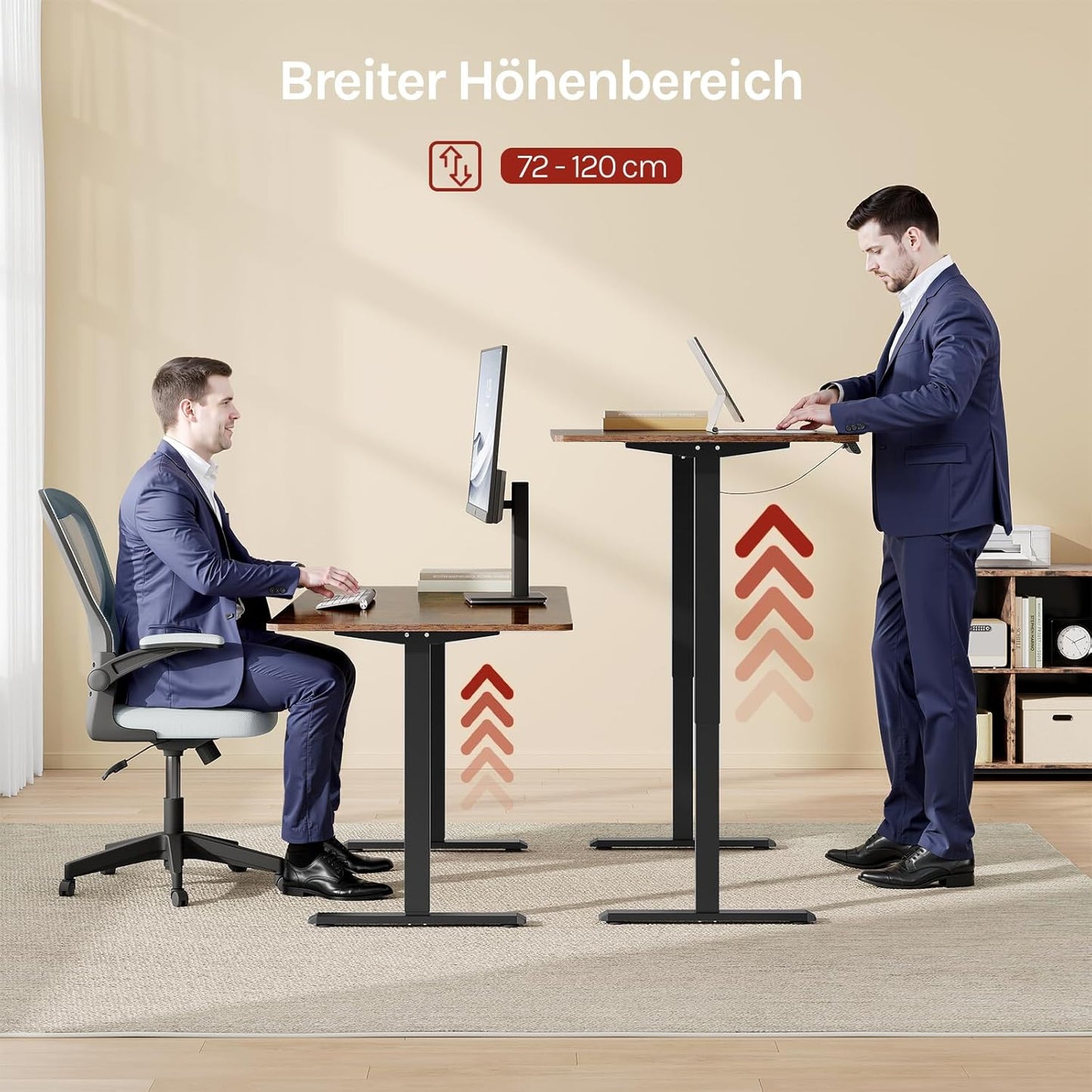 WOLTU Elektrisch Bureauframe - Verstelbaar - Zwart