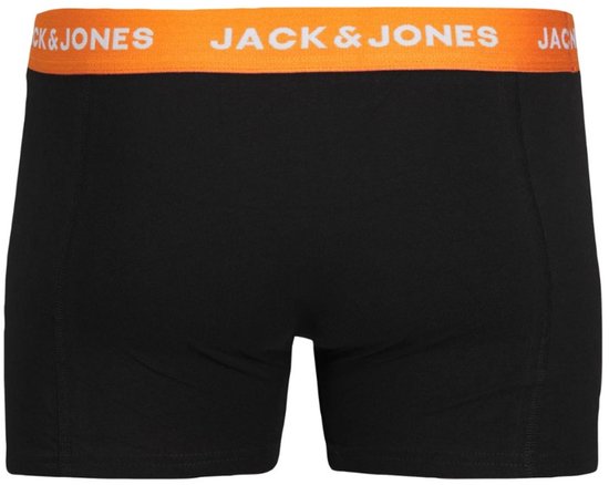 Jack & Jones JACTOM Boxershorts Heren - 7-pack - Zwart - Gekleurde Tailleband - Katoen Stretch - Maat L