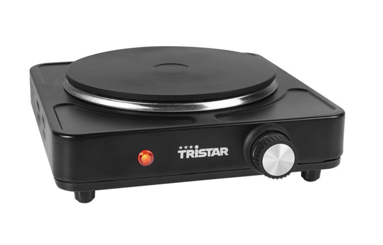 Tristar KP-6151KL Kookplaat 1500W - Ø18,5 cm - Zwart