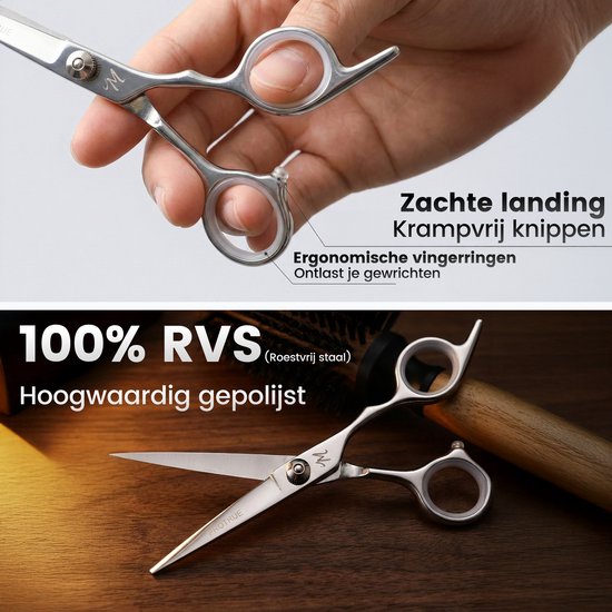 ProTrue Kappersset - 12 Stuks Haarschaar Set - Kappersschaar - Uitdunschaar - Coupeschaar