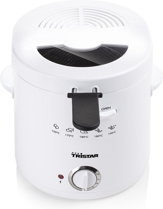 Tristar Frituurpan 1.5 liter - FR-6941 - Friteuse 1000W - Anti-aanbaklaag - Wit