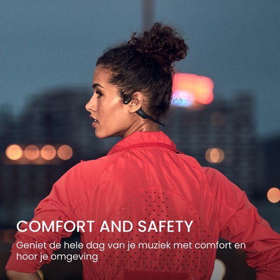 Shokz OpenRun USB-C Open-ear Sporthoofdtelefoon – Bone Conduction – Draadloos – IP67 – Zwart