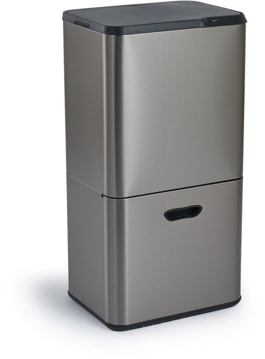 Umuzi Cleaning Prullenbak 63L - Sensor - Metaalgrijs - 30,5x41x78cm
