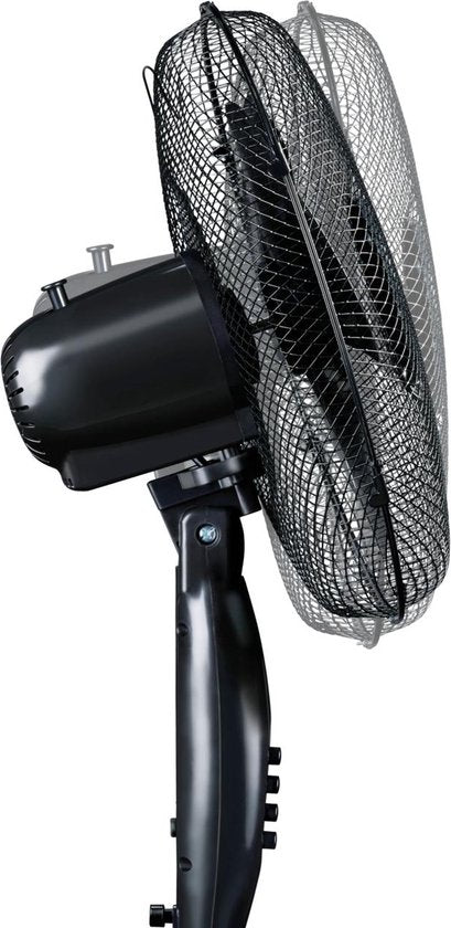 Lifetime Air Statiefventilator 45W - Ventilator in Hoogte Verstelbaar 102,5 tot 125 cm - Staande Ventilator met 3 Snelheden - Kantelbaar en Oscillerend - Zwart