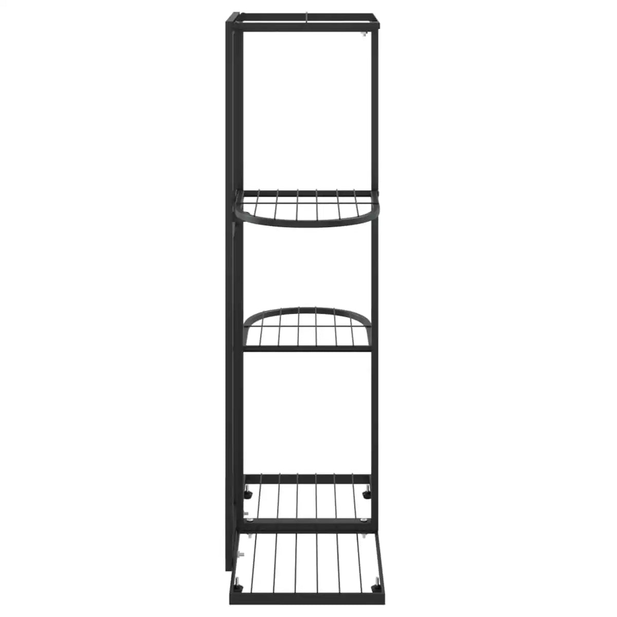 Minghou Plantenstandaard - 4 Niveaus voor 5 Potten - 22,1 × 42,9 × 76 cm - Zwart