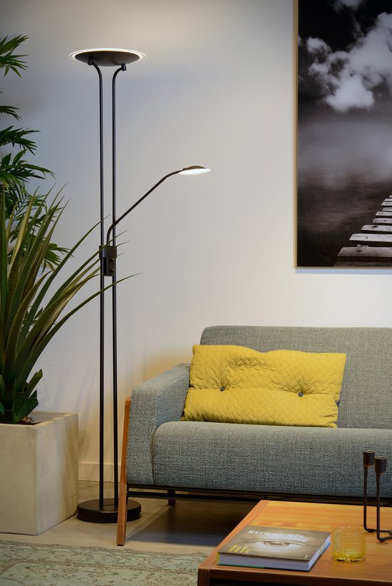 Lucide CHAMPION-LED - Leeslamp - Ø 30 cm - LED Dimbaar - 3000K - Zwart