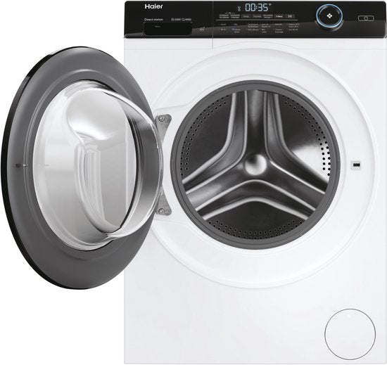 Haier HW80-B14959U1DF - De stilste wasmachine op de markt - 8kg - A-20% - Stoombehandeling & Refresh - Antibacteriële Behandeling (ABT) - 16 programma’s- 10 jaar garantie op onderdelen