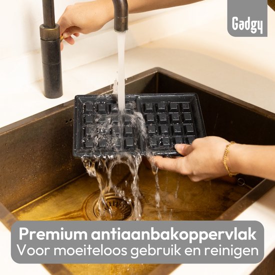 Gadgy Premium Tosti Apparaat voor 2 Tosti's – Zwart - 3-in-1 Grill, Tosti- & Wafelmaker - Verwisselbare Platen - 600W - Extra Krachtig - 2x Brusselse Wafel - Croque Monsieur