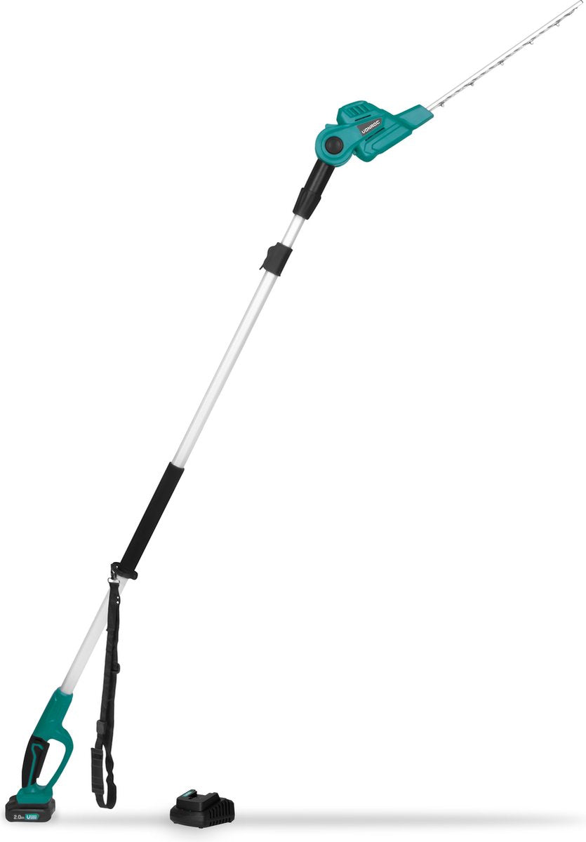 VONROC Telescopische Accu Heggenschaar 20V - Kantelbaar blad - Traploos verstelbaar - Groen