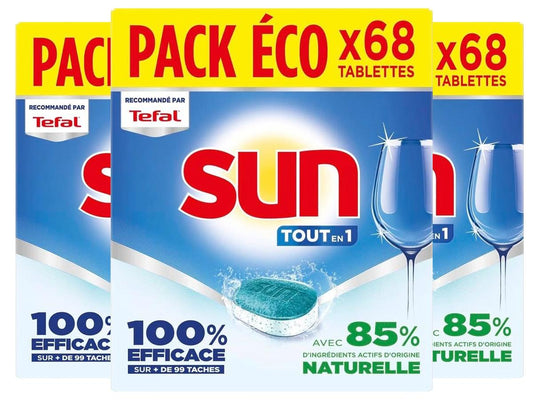 Sun All-in-One Vaatwastabletten - Pro Expert 4-in-1 Capsules - Regular Formule - 204 stuks