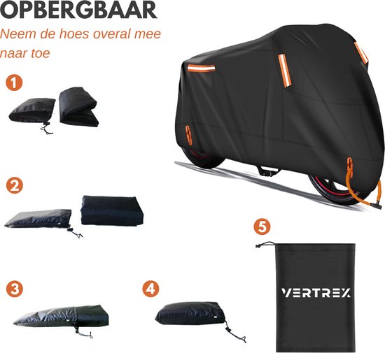 Vertrex Motorhoes & Scooterhoes - met Windscherm - Scooter Hoes - Waterdicht Buiten - Motor hoes