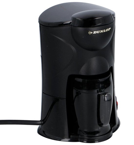 Dunlop Koffiezetapparaat incl. mok - 1 kop - 12V - 170 watt - Zwart - 13x11x19 cm