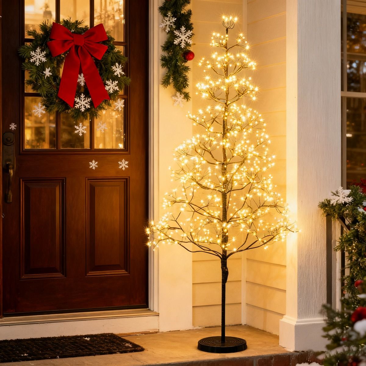 Coast Lichtboom Kunstboom met Verlichting – 120 cm – 800 Warm Witte LED-lampjes – Zwart
