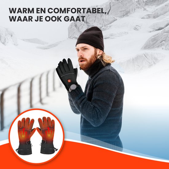 TTD® Verwarmde Handschoenen XL - Verwarmde Wanten Oplaadbaar