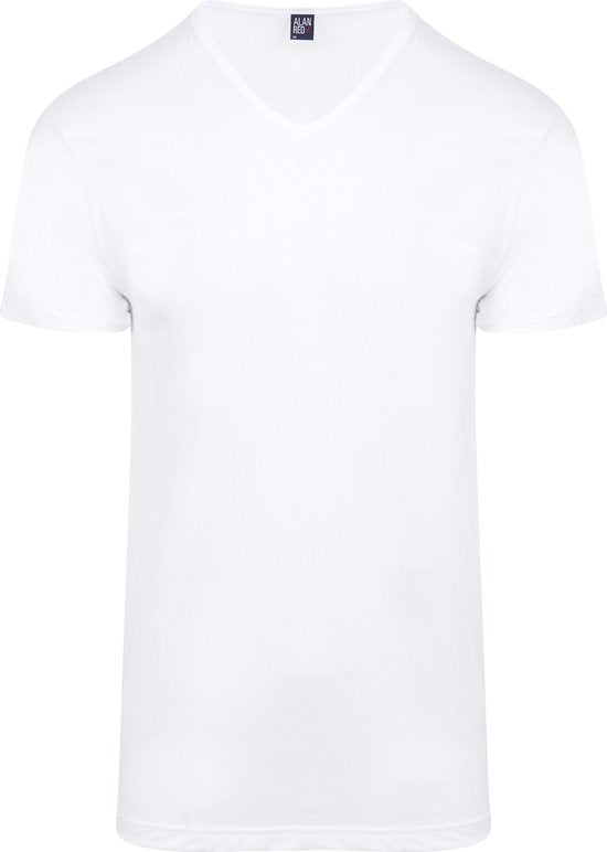 Alan Red Vermont T-Shirt V-Hals Wit (2Pack) - Maat L - Heren - Basic T-shirt