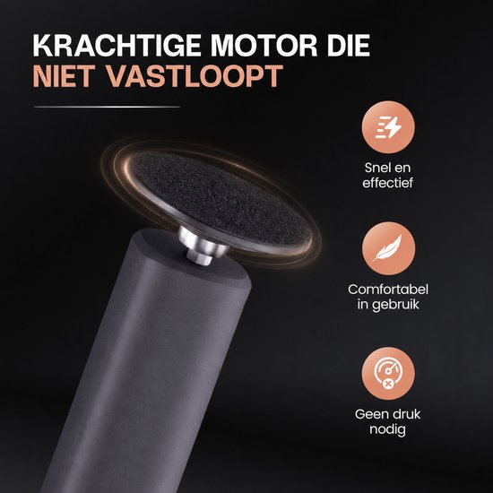 Beeperfect® Elektrische Eeltverwijderaar Pro - Voetvijl - Eeltvijl - Draadloos - Oplaadbaar - Met oplaadstation - 60 Schuurvellen - Zwart
