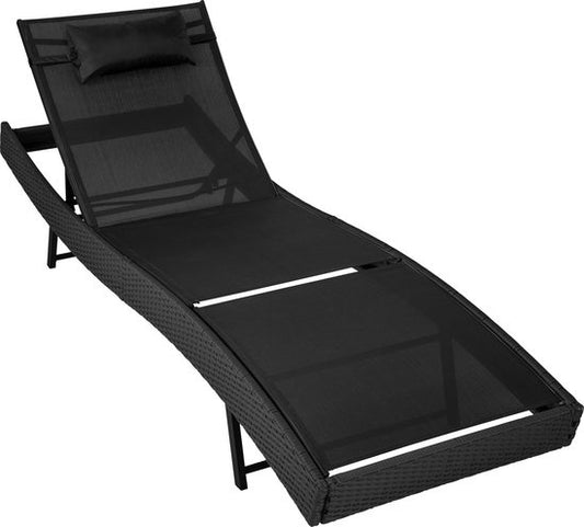 Wicker ligbed Moana zwart