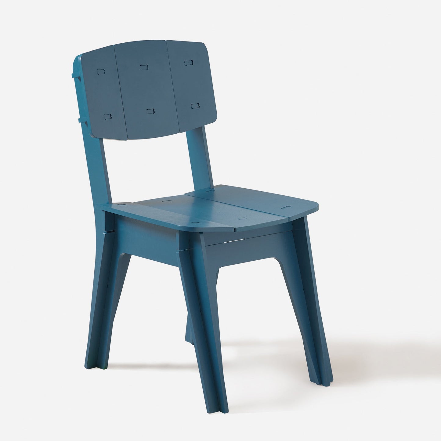 SoBuy HFST01-B Ergonomische Designstoel – Stijlvolle Houten Eetkamer- en Bureaustoel in Blauw