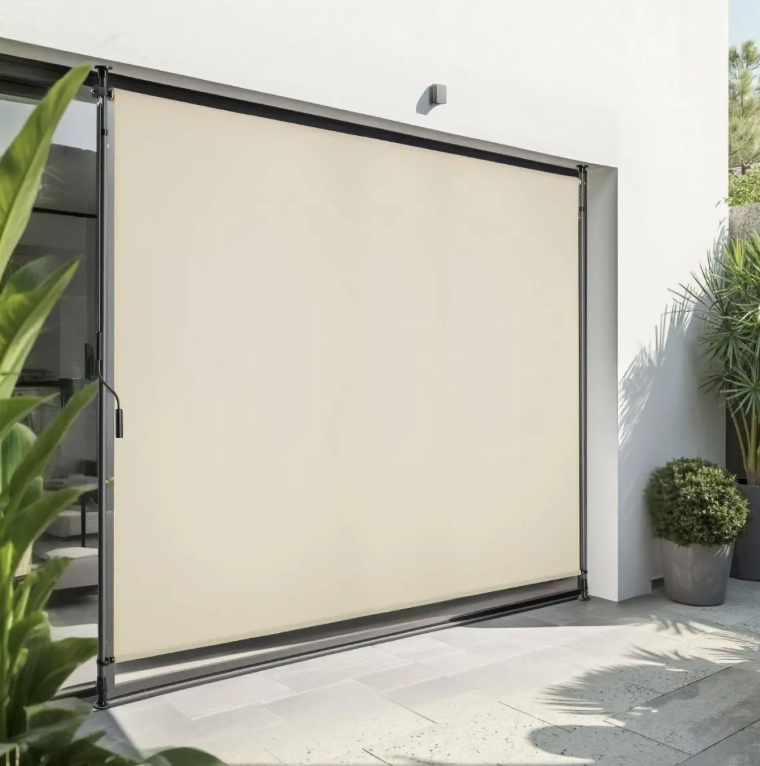 tectake Zonnescherm Taija - Klemzonwering met Zwengel - 200 x 310 cm - UV50+ - Beige