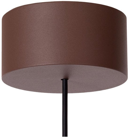 Lucide WELLS - Hanglamp Binnen/Buiten - Ø 10 cm - LED - 1x8W 2700K - IP54 - Roest bruin | Essential