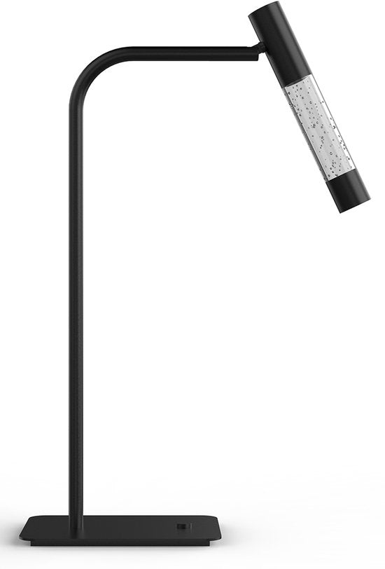 Tafellamp Alisio 4593ZW zwart met handgeblazen glas, dimbaar, 47 cm hoog, Steinhauer design verlichting