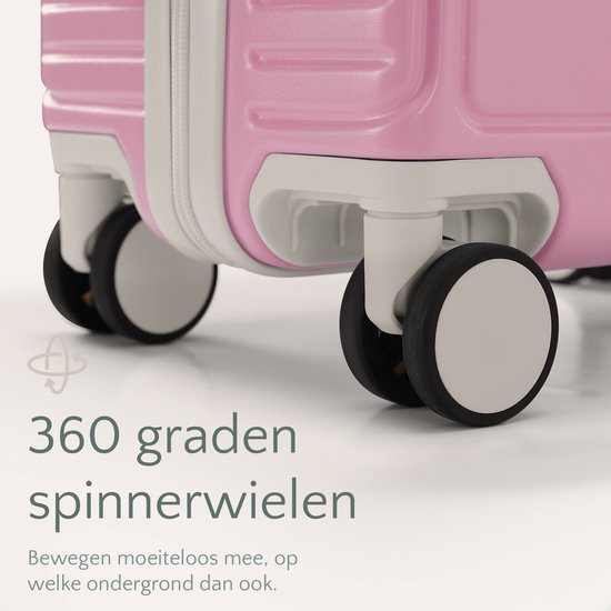 SC City Walker – 3-delige Kofferset | Lichtgewicht & Duurzaam | 20, 24 & 28 Inch | 360° Spinner Wielen | TSA-slot | Inclusief Beschermhoezen – Roze